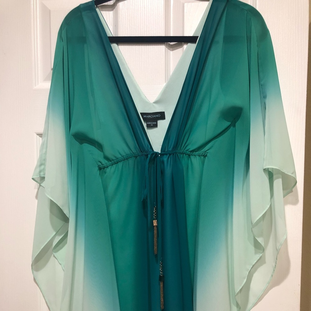 Marciano plunging neckline dress